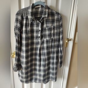 Oversized plaid shirt